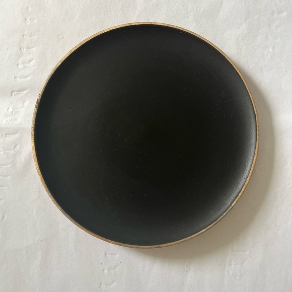 H&M Wooden Black Dinner Plate - Picture 1 of 5
